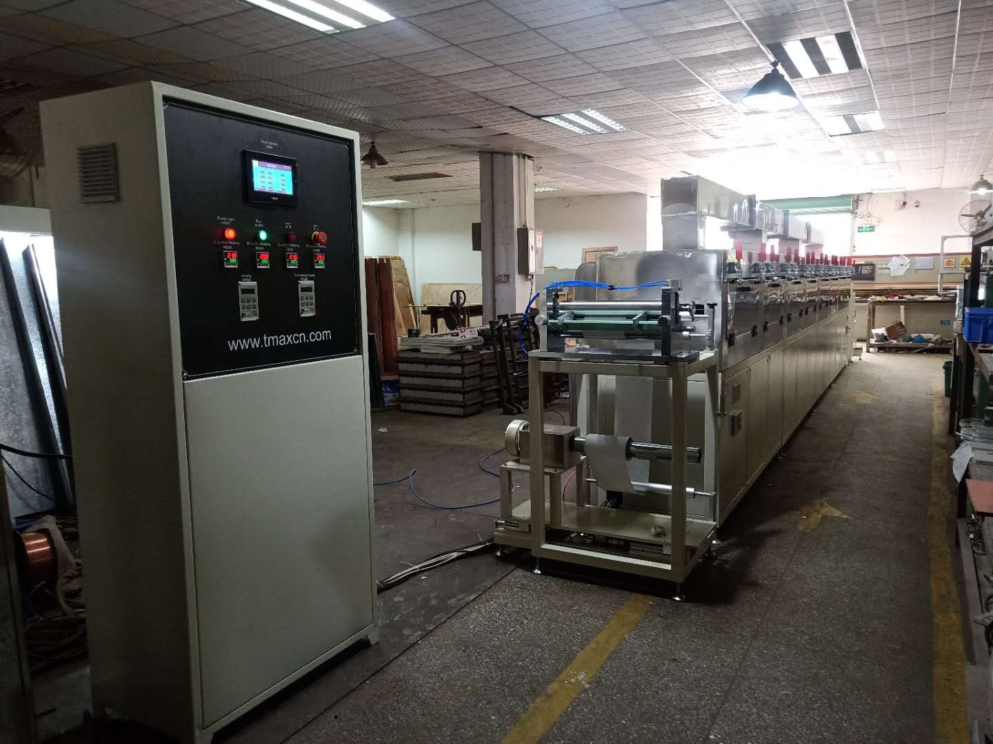 two coaters with 15 meters long drying oven